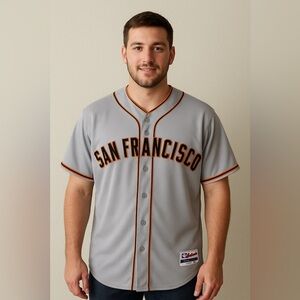 San Francisco Giants #28 Majestic Authentic Road Jersey Size 48